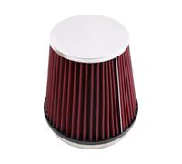 Car Inlet Cold Air Intake Filter 6" Inlet Cold Air Intake Filter Cone Replacement Performance Washable Clamp-On Dry Air Filters Red (6" Tall)