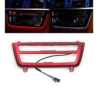Car Inner Air Condition A/C Panel LED Lighting Ambient Light Trim Accessories For BMW 3 4 Series 3GT F30 F36 M3 M4 Center Control Two-color Atmosphere Lamp Panel Replacement Cover (Sport Red)