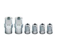 Car Inner Steel Brake Oil Pipe 2 X 10mm Female Brake Pipe Connectors+4 Male Nuts Short Line Fitting Kit for Inverted Bell Mouth of 3/16(Silver)