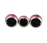 Car Inner Sun Visor For Nissan Tiida For NV200 Livina 2004-2010 Geniss Sylphy 2012 3pcs Car AC Knobs Air Conditioning Heat Control Switch Knob(Red)
