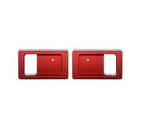 Car Inside Door Bowl Decoration Cover Compatible For Land Rover Defender 90 110 2004-2018 Aluminum Alloy Silver Interior Door Decorative(2pcs red)