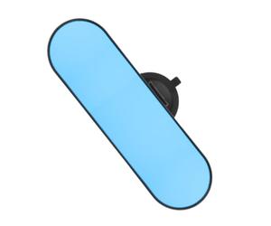 Car inside Mirror with Suction Cup, 360° Adjustable Blue | Frameless Glass Surface, Anti-glare Panoramic View, Monitoring and Blind-spot Aid, for Vehicle Interior