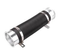 Car Intake Pipe Car Air Intakes 76MM Cold For Turbo Intake Inlet Pipe Adjustable Flexible Duct Tube Hose Feed Automobile Accessories(Silver)