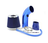 Car Intake Pipe Car Intake Hose 76mm Refitted Winter Mushroom Head Air Filter Pipe Flow Cold Aluminum Kit Auto Replacement(Blue)