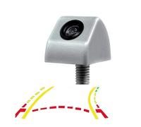 Car Intelligent Dynamic Trajectory Moving Guide Parking Line Rear View Reverse Backup Tracks Camera fits for DVD Monitor Waterproof（Black)(Silver)