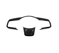 Car Interior ABS Carbon Fiber Look Steering Wheel Trim For Jaguar XE XF F-Pace 2016 2017 Trims Vehicle