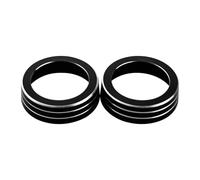 Car Interior AC Knob Cover For Civic 10th Gen 2016-2020 Ring Air Conditioning Climate Temperature Control Switch Trim Interior Decoration Strip(Black)