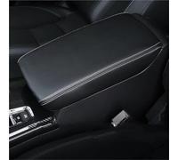 Car Interior Accessories Central Armrest Storage Box Leather Protective Cover Pad For Civic 11th Gen(Black white line)
