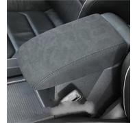 Car Interior Accessories Central Control Armrest Box Protective Cover Pad For Polo Plus 2019 2020 2021 2022 2023 2024 Automotive modification accessory(Suede black thread)
