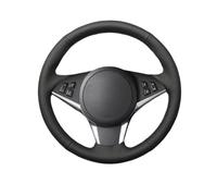 Car Interior Accessories DIY Car Steering Wheel Cover For BMW E60 E61 530d 545i 550i E63 E64 630i 645Ci 650i Steering Wheel Protector(White Thread)