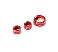 Car Interior Accessories For BMW For X1 E84 2013 2014 2015 Car Volume Adjustment Ring Air Conditioning Knobs Audio Circle Trim Car Accessories(Red)
