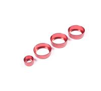 Car Interior Accessories For Jaguar F-TYPE 2013-2025 Car Central Control Conditioning Volume Switch Knob Ring Cover Trim(Red)