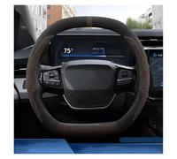 Car Interior Accessories Fur Car Steering Wheel Cover For PUMA For Gen-E For ST-Line 2024 2025 Steering Wheel Protector(Double D Black Brown)