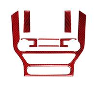 Car Interior Accessories GPS Navigation Trim Frame Multi-Media Console Cover for Ford for Mustang GT 2015-2021 Stickers(1 Set Red)