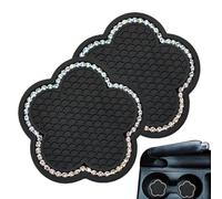 Car Interior Accessories Mat,Inset Water Bottle Holder Pads | Flexible Soft Interior Accessories Mat - Dustproof Car Coasters Car Cup Holders for Family Friends and Coworkers