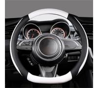 Car Interior Accessories Steering Wheel Cover MicroFiber Leathe Non-slip For Suzuki For Swift Dzire 2017-2023 Auto Accessories Styling(Bianco)