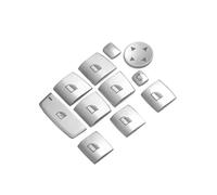 Car Interior Accessory For BMW 5 Series F10 F18 525 528 2011+ Chrome Door Window Switch Lifter Buttons Covers Trim Interior Stickers(11pc)