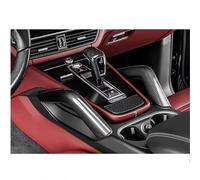 Car interior armrest Carbon Fiber Door Handle Protective Cover Panel Compatible With Porsche For Cayenne 955 044 501 44 2011 2012 2013 2014 2015 2016(Central Cayenne18-24)