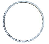 Car Interior Bling Accessories for Jaguar XJ F-pace F-TYPE XE XF Car Steering wheel logo decorative circle 3D Rhinestone Decals Ring Car Bling Accessories Suitable for ladies (A style, silver)