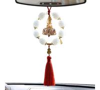 Car Interior Buddha Pendant - Good Luck Rear View Mirror Charm Set