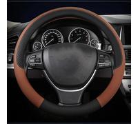 Car interior Car Non-slip Fiber Leather Steering Wheel Cover Soft And Breathable For E39 E46 E60 E87 E90 F10 F20 X1 X2 X3 X4 X5 X6(Black coffee)
