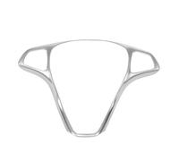 Car Interior Car Steering Wheel Button Frame Trim Cover Carbon Fiber Patterned Silver For Benz For GLA GLC260 C200L(Silver)