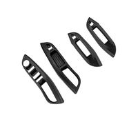 Car Interior Car Window Lifter Panel Frame Decoration Cover Trim Sticker For Focus 3 MK 3 2015~2018 Accessories Interior Accessory(Carbon fiber nlack)