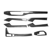 Car Interior Carbon Fiber Central Control Shift Panel 7 Piece Set Interior Upgrade Interior For A4 2017-2021 Mouldings(Wet carbon fiber)