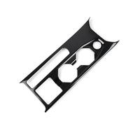 Car Interior Center Console Gear Shift Panel Water Cup Holder Frame Cover Trim For VW For Polo 2019 2020 POMPOMPUR(Bright Black)