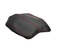 Car Interior Center Control Lid Armrest Box Cover Microfiber Leather For Accord 9th 2014 2015 2016 LHD(Black with red)