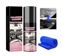 Car Interior Cleaner Set 100ml, 2025 New Polishing Cleaner Car Interior, Long Lasting Super Shine Dressing Cleaning Spray, All Purpose Cleaning Spray for Rubber, Leather and Tires (1)
