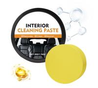 Car Interior Cleaner - Sponge Detailing Protectant, Fifty Gram Cleaning Paste, Powerful Stain Removal Compound With Shielding | Deep Care For Truck Vehicle Leather Trim Windshield Rubber Panel