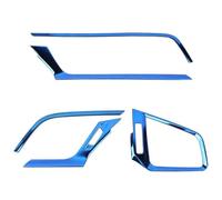 Car interior Compatible With Civic 2016 2017 2018 2019 Blue Central Control Air Outlet Decoration Cover Trim Sticker Stainless Steel Interior Mouldings