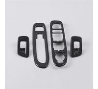 Car interior Compatible With Jeep For Compass 2017 2018 2019 2020 Carbon Fiber Texture Interior Accessories Window Lift Switch Button Cover Trims Door Armrest Panel(Carbon fiber texture)