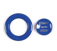 Car Interior Compatible with Land for Rover for Range for Rover for Sport L494 2pcs Car Engine Start Stop Button Ring Trim Cover Sticker(Blue)