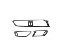 Car interior Compatible With Q3 2019 2020 3 Pieces Accessories ABS Matte Carbon Fiber Car Conditioner Air Outlet Decoration Cover Trim Car Styling Mouldings
