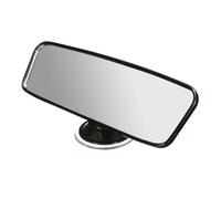 Car Interior Cosmetic Mirror 200mm Car Truck Wide Flat Interior 360° Rotating Universal Rear View Mirror Vehicle Suction Stick Rearview Mirror