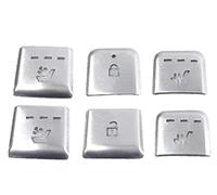 Car Interior Decal Car Door Lock Switch Button Sticker Seat Button Trim Cover For Kia for Carnival for Sedona KA4 2020-2023 (Silver)