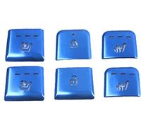 Car Interior Decal Car Door Lock Switch Button Sticker Seat Button Trim Cover For Kia for Carnival for Sedona KA4 2020-2023 (Blue)
