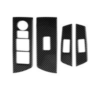 Car Interior Decal For Mazda CX-9 2016-2020 Car ABS Carbon Fiber Window Lift Button Decoration Cover Trim Sticker (2 Lhd)