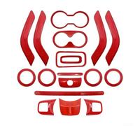 Car Interior Decor Trim Kits 18pcs for Jeep For Wrangler JK JKU 4 Door Model 2011 2017, ABS Plastic, Easy to Attach with Tape (18 pieces)