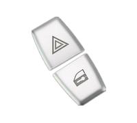 Car Interior Decoration Compatible with BMW for X5 E70 2008-2013 for X6 E71 2009-2014 Car Styling Front Warning Light Switch Button Covers Trim Stickers