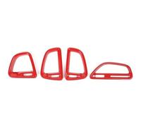 Car Interior Decoration Compatible With Dodge For Challenger 2015 2016 2017 2018 2019 2020 4PCS Center Console Air Condition Outlet Vent Trim Accessories(Red)