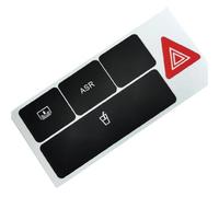 Car Interior Decoration Compatible with for A6 C5 1998-2004 Car Interior Decals Switch Knob Repair Sticker Car Cup Holder Button Repair Stickers Cover Trim