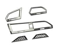 Car Interior Decoration Compatible with for Tiguan MK2 2017 2018 2019 2020 2021 2022 Car Interior Accessories Carbon Fiber Air Conditioning AC Outlet Vent Cover Trim Sticker