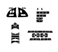 Car Interior Decoration Compatible With Jaguar For XF X250 2012-2015 Black Button Trim Cover Climate AC Switch Car Interior Refurbishment Kit Gear Repair Decals