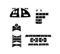 Car Interior Decoration Compatible with Jaguar for XF X250 2012-2015 Car Window Lifter Steering Wheel Gear Shift Switch Button Stickers Black Covers Repair Decals