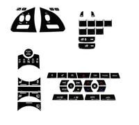 Car Interior Decoration Compatible with Jaguar for XF X250 2012-2015 Car Window Lifter Steering Wheel Gear Shift Switch Button Stickers Black Covers Repair Decals