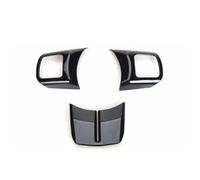 Car Interior decoration Compatible With Jeep For Grand For Cherokee 2011 2012 2013 3PCS Steering Wheel Cover Decor Trim Car Interior Decoration(Black)