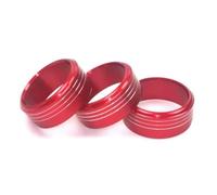 Car Interior decoration Compatible With Subaru For Crosstrek For WRX For Levorg 2013-2018 3Pcs Car AC Control Knob Trim Decoration Cover Auto Interior(Red)